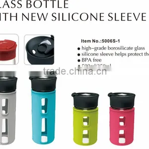 Silicone Sleeve High-grade Borosilicate Glass Bottle thumbnail-5