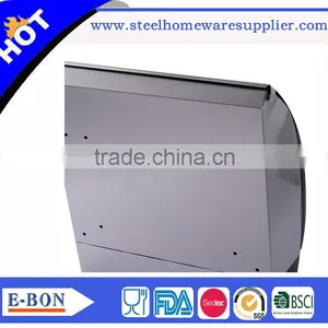 High Quality Threee Glass Windows Stainless Steel Letter Box Mailbox thumbnail-5