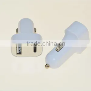 2 Ports Plastic USB-C Car Charger thumbnail-3