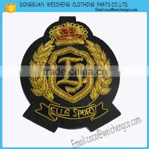 Hand Embroidery Badges/Hand Embroidery Bullion Wire Badges thumbnail-2