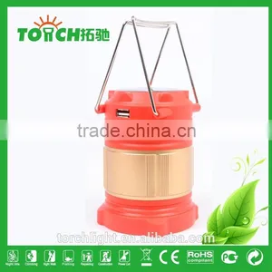 Strong Light Lantern Camping Light Defensa Personal for Outside Hiking Camping Lights Use 3AA Battery Orange Color With Solar thumbnail-1