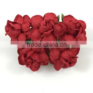 RED, Large Handmade Mulberry Paper Flower, Wedding Party, Scrap-booking Crafts R40 thumbnail-2