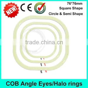 Square Led Cob Headlight Car Led Ring Light Halo Ring E46 Angel Eyes thumbnail-1