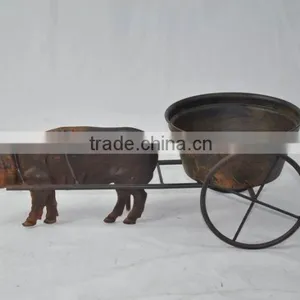 13B408EAA Garden Deco Pig Design Wrought Iron Flower Pot thumbnail-1