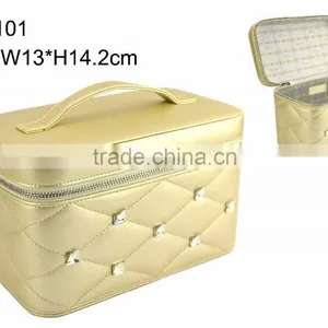 Rounded-corner Feather Jewelry Box Design With Zipper/handle/satin Lining thumbnail-1