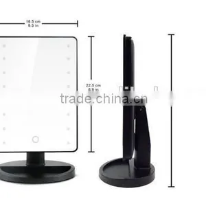 Best Price Touch Screen Battery Operated Cordless 16LED Lighted Makeup Mirrors thumbnail-3
