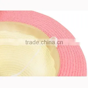 Hotsale Mexican Straw Hats Breathable Coffee Fedora Straw Hat With Ribbon Summer Cool Strawhat thumbnail-2