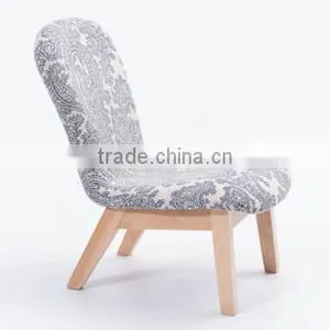 Solid Wood Cloth Chair ,Contracted Wooden Sofa For Living Room thumbnail-1