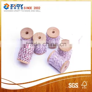 Random Design Card Wooden Spools Roll Cord for Sewing Tag Gift Tag thumbnail-1