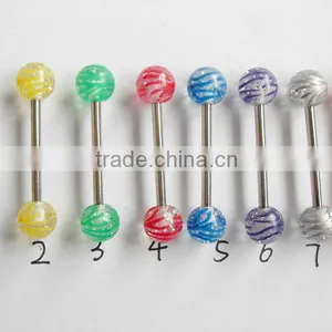 UV Acrlylic Tongue Ring Body Piercing thumbnail-1