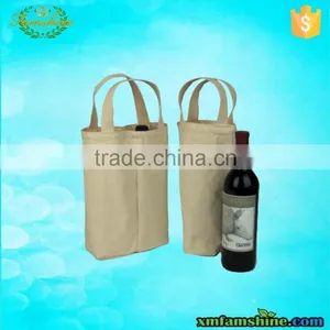 Customized 2 Pack Bottle Canvas Wine Bottle Bags thumbnail-1