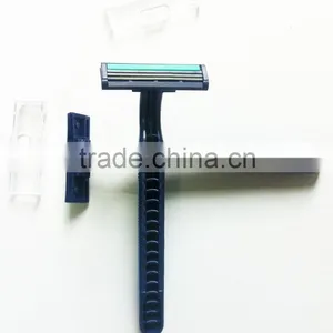 New Rubber Handle Two Blade Disposable Razor thumbnail-1