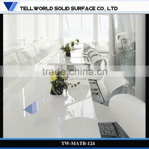 Long Marble Fast Food 12 Seats Pictures of Dining Table Chair thumbnail-1