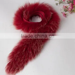 Natural Colored Fox Fur Strips / Blue Fox Trimming For Hoods And Collars thumbnail-3