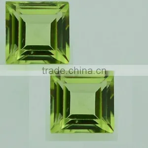 Wholesale Loose Rough Peridot Princess Cut Gemstone, AAA Quality Gemstone thumbnail-2
