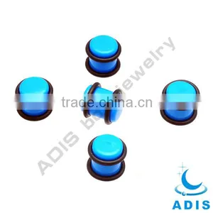 Wholesale Fashion Solid Color Piercing Jewelry Acrylic 00 Gauge Ear Plugs thumbnail-2