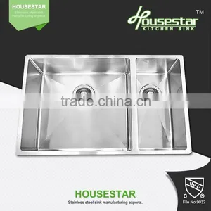 Stainless Steel Undermount Topmount Double Kitchen Sink Made in China thumbnail-1