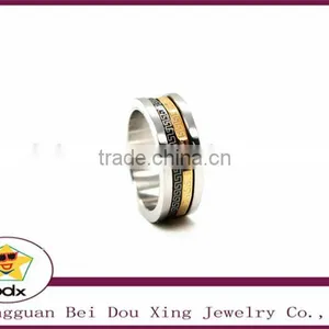 High Quality Couple Rings for Women Men Cubic Zirconia Wedding Ring18K Gold Plated Wedding Rings Stainless Steel Men Rings thumbnail-1