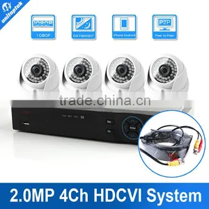 4CH 1080P HD CVI CVR Recording And 4Pcs IR Dome CVI Camera Kit System thumbnail-1