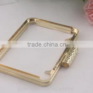 Shiny Light Gold Box Purse Frame ,bag Clutch Frame With Shells thumbnail-4