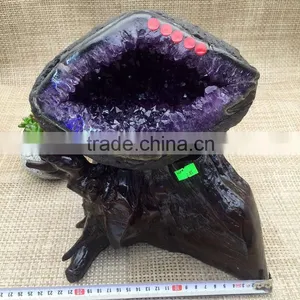 Amethyst Geode Pocket For Sale Crystal Healing Stones Pendants thumbnail-5