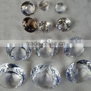 Faceted Smoky Clear White Crystal Pendants Beads thumbnail-1