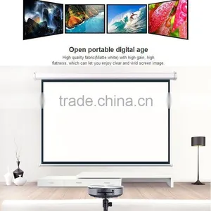 CE Certificated 60"-300" Motorized Projection Screen With Iron Housing thumbnail-3
