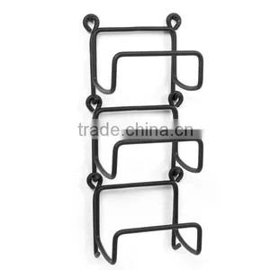 2017 New Products Best Selling Cheap Wrought Iron Metal Wall Mounted Wine Rack thumbnail-1