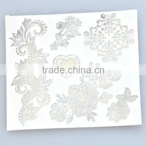 Wholesale Shiny Foil Temporary Tattoos Flash Gold Body Art Tattoos Water Transfer Fake Jewelry Tattoos Factory thumbnail-5