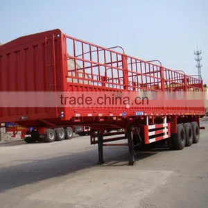 60T 3 Axle Animals Transport Semi Trailer /truck Stake Semi Trailer thumbnail-5