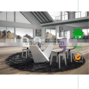DT-3010 Wooden Dining Table With Glass Top thumbnail-1