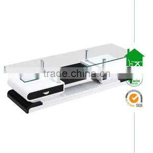 TV-3009 Glass Top TV Stand With Drawers thumbnail-1