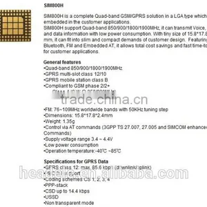 Wirelless Module GSM GPRS MODEM SIMCOM SIM800H Quad-band 850/900/1800/1900MHz thumbnail-1