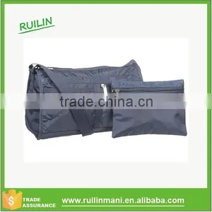 Polyester With Canvas Trim Shoulder Satchel Wholesale Bags Matching Accessory Make-up Bag thumbnail-6