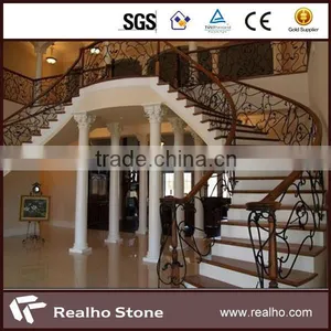 Red/white Stone Stair Steps Risers Granite Marble Stairs for Home Decoration thumbnail-1
