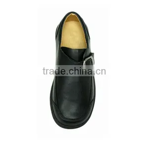 China Wholesale Supplier Boys Kids Black Uniform School Shoes With Buckle thumbnail-2