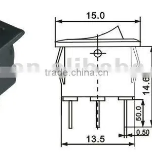 Double Pole Small Pin Mini Rocker Switch T120,rocker Switch Used in Desk USB Mini Fan thumbnail-4