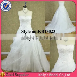 Crystal Beaded Corset Bodice Top Wedding Dress Bridal Gown 2014 thumbnail-1