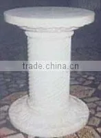 White Marble Pedestal thumbnail-1