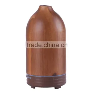 China Wholesale High Quality Wood Night Light Ultrasonic LED Aroma Diffuser,wood Essential Oil Diffuser With RoHS,CE thumbnail-2