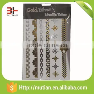 Tattoo Sticker Type and Temporary Feature Gold Foil Temporary Tattoos thumbnail-4