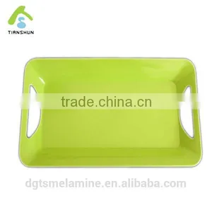 100% Melamine Tray With Handle Made in China ;wholesale Melamine Tray thumbnail-2