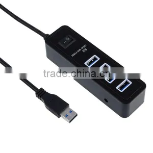 Hot Products Usb3.0 4 Por Hub, 4 Port Usb 3.0 Hub From Usb Hub Suppliers With a Switch of Black and White Plastic thumbnail-3