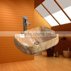 High Quality Hand Painted Solid Surface Kitchen Sinks Wholesale thumbnail-5