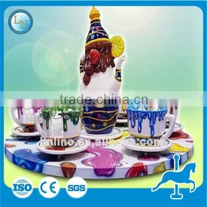 Cheap Playground Games Rotary Coffee Cup Ride!!! Amusement Park Fairground Attraction Tea Cup Ride for Sale thumbnail-1