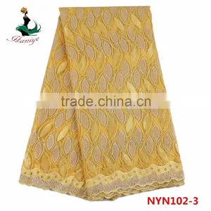 2016 Haniye Wholesale French Net Lace Fabric/Nigeria Lace Fabric for Lady Garment/NYN102 thumbnail-1