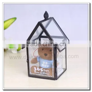 Hanging Sconce Display Case Container:: Animial Turtle Basking Tank Penthouse :: Brass Geometric Glass Terrarium Reptile Cages thumbnail-5