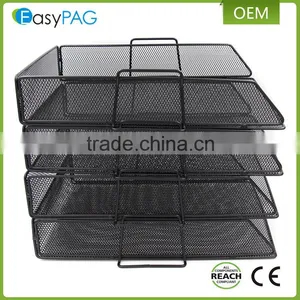 Multifunction Office / School Mesh Desk Organizer 4 Tier Document / Letter / File Tray thumbnail-3