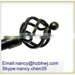 Black Gold Decorative Curtain Rod thumbnail-1