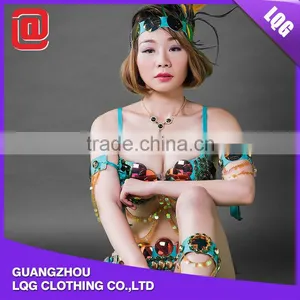 New Style Sequined RhinestoneTops & Panty & Feather & Accessories Sex Carnival Party Costume thumbnail-4